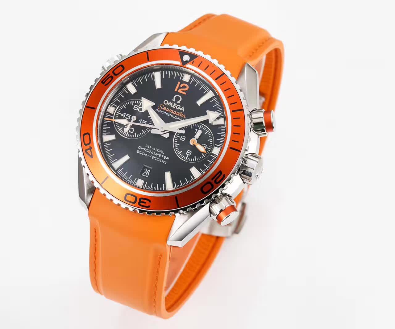 OM공장 오메가 마스터 크로노미터 크로노 오렌지 Omega Master Chronomeer Chronograph Orange 러버