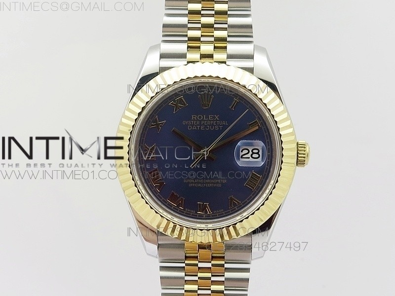 BP공장 V2 롤렉스 데이저스트2 콤비 블루다이얼 로만인덱스 Rolex DateJust2 SS&YG Blue Dial Roman Index 신형브레스렛