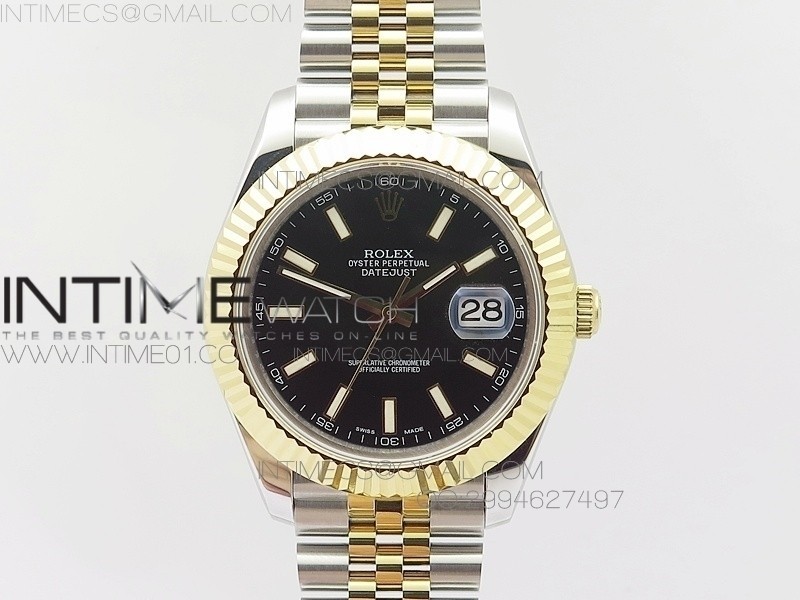 BP공장 V2 롤렉스 데이저스트2 콤비 블랙다이얼 바인덱스 Rolex DateJust2 SS&YG Black Dial Bar Index 신형브레스렛