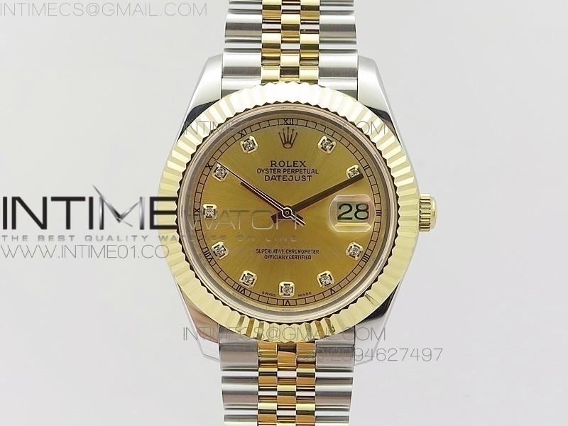 BP공장 V2 롤렉스 데이저스트2 콤비 골드다이얼 텐포인트인덱스 Rolex DateJust2 SS&YG Gold Dial 10Point Index 신형브레스렛