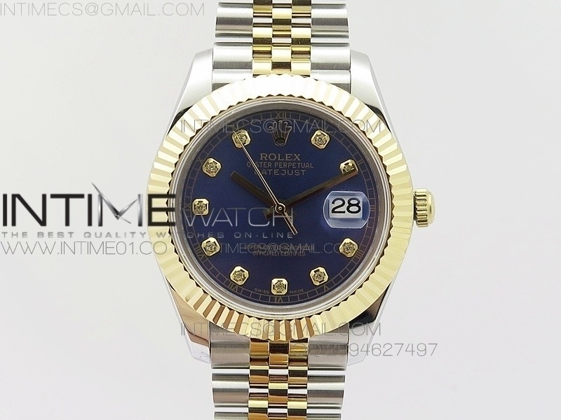 BP공장 V2 롤렉스 데이저스트2 콤비 블루다이얼 텐포인트인덱스 Rolex DateJust2 SS&YG Gray Dial 10Point Index 신형브레스렛