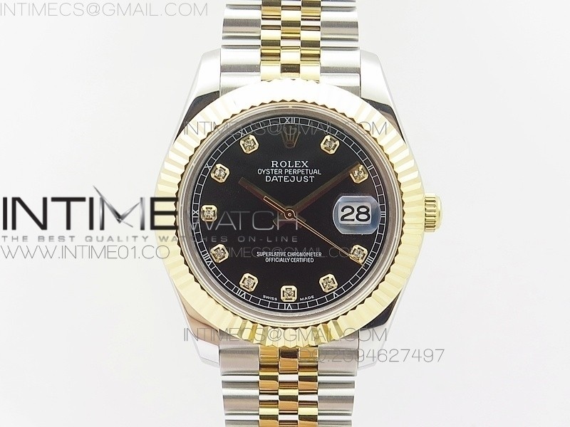 BP공장 V2 롤렉스 데이저스트2 콤비 블랙다이얼 텐포인트인덱스 Rolex DateJust2 SS&YG Black Dial 10Point Index 신형브레스렛