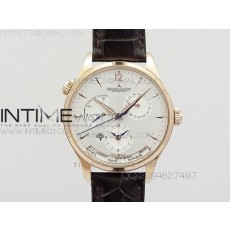 예거르쿨트르 마스터 MASTER CONTROL POWER RESERVE RG WHITE DIAL ON BROWN LEATHER STRAP A939