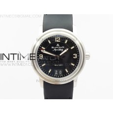 블랑팡 LEMAN 2850B  BLACK DIAL ON BLACK RUBBER STRAP CAL.6950