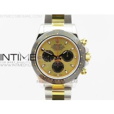 JH공장 롤렉스 세라믹 데이토나 콤비 샴페인다이얼 블랙서브다이얼 DAYTONA SS/YG CERAMIC BEZEL GOLD DIAL ON SS/YG BRACELET A7750