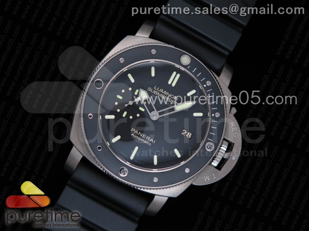 VS공장 파네라이 섭머저블 PAM389 러버스트랩 PAM389 Black Rubber Strap P.9000 Super Clone (Free Nylon Strap) V2