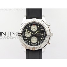 브라이틀링 챌린저 크로노그래프 블랙다이얼 러버스트랩 CHALLENGER CHRONOGRAPH SS BLACK DIAL ON RUBBER STRAP A7750 (FREE RUBBER STRAP)