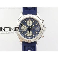 브라이틀링 챌린저 크로노그래프 블루다이얼 러버스트랩 CHALLENGER CHRONOGRAPH SS BLUE DIAL ON RUBBER STRAP A7750 (FREE RUBBER STRAP)