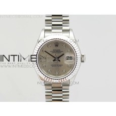 BP공장 롤렉스 여성용 데이저스트 28mm 스틸 실버 다이아몬드다이얼 프레지던트브레이슬릿 DATEJUST 28MM SS SILVER DIAL XI DIAMOND ON SS BRACELET ETA2671