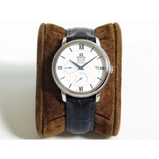 TW공장 오메가 드빌 프레스티지 파워리저브 스틸 화이트다이얼 블루인덱스 가죽스트랩 DE VILLE PRESTIGE REAL POWER RESERVE SS WHITE DIAL BLUE MARKERS ON BLUE LEATHER A2824