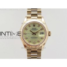 BP공장 롤렉스 데이저스트 28mm 로즈골드금장 화이트 로즈골드다이얼 브레이슬릿 DATEJUST 28MM RG DIAMOND BEZEL WHITE ROSE GOLD DIAL ON RG BRACELET ETA2671