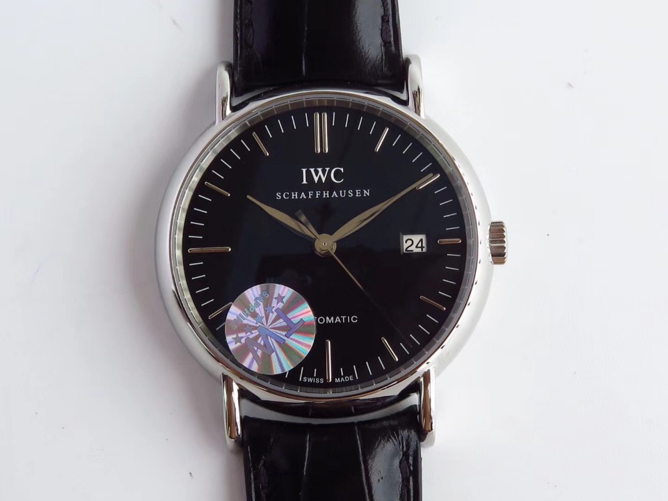 TW공장 IWC 포르토피노 IW3563 스틸 블랙다이얼 가죽스트랩