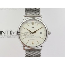 MK공장 V3 IWC 포르토피노 IW356501 스틸 화이트다이얼 골드인덱스 브레이슬릿 PORTOFINO IW356501 SS WHITE DIAL GOLD MARKERS ON SS BRACELET MIYOTA 9015