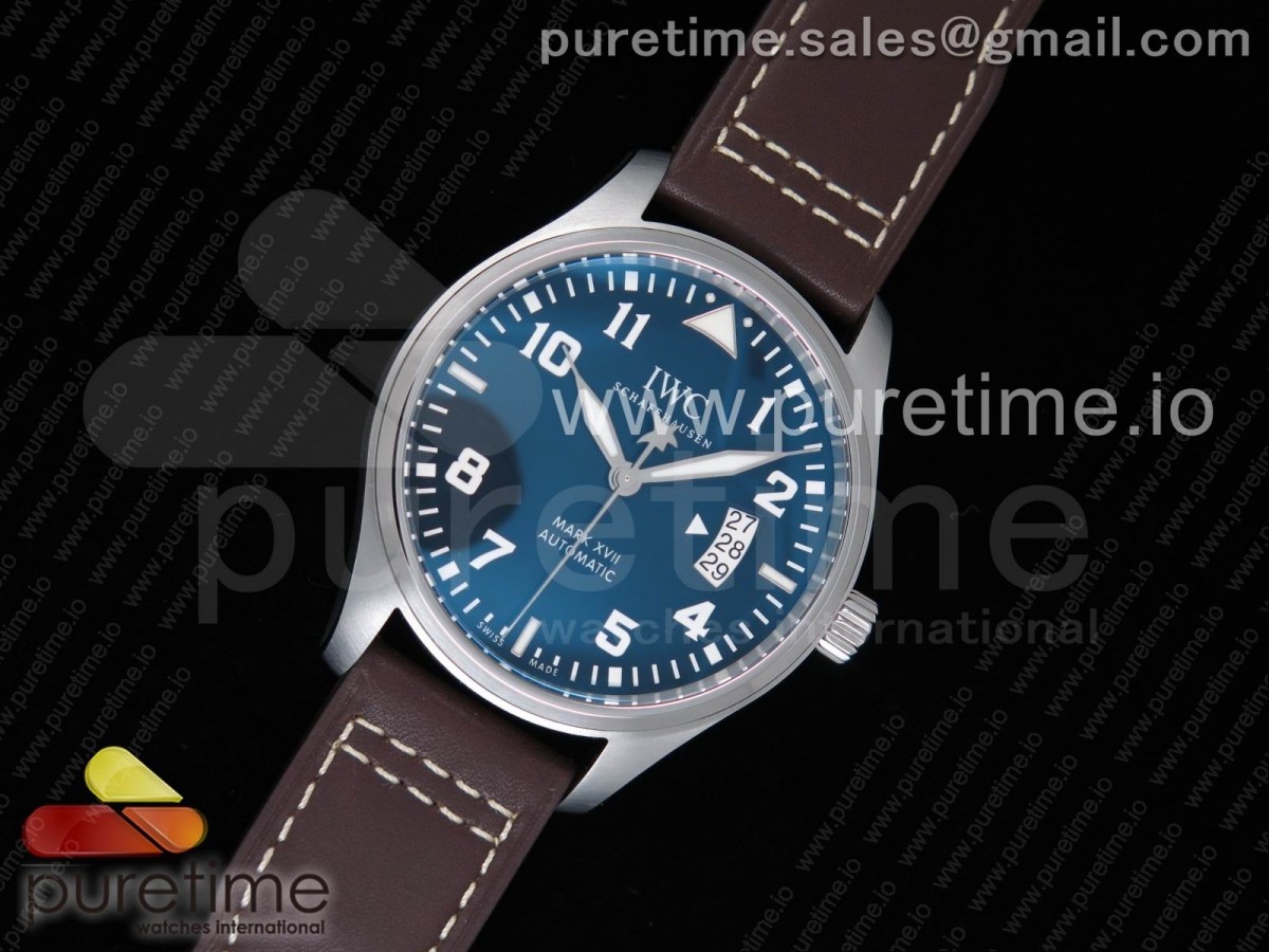 MK공장 v2 IWC 파일럿 마크17 어린왕자에디션 블루다이얼 브라운 가죽스트랩 Mark XVII IW327004 Le Petit Prince Blue Dial on Brown Leather Strap MIYOTA 9015