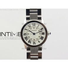 K11공장 까르띠에 롱드솔로 29MM 스틸 화이트다이얼 브레이슬릿 RONDE SOLO DE CARTIER 29MM WHITE DIAL ON SS BRACELET RONDA QUARTZ