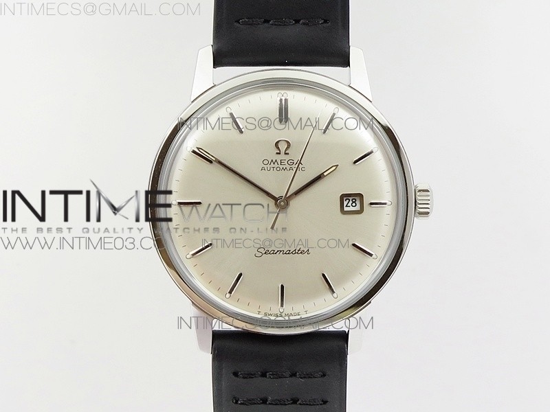 TW공장 오메가 씨마스터 30 1962 데이트 스틸 화이트다이얼 실버인덱스 가죽스트랩 SEAMASTER 30 1962 DATE SS WHITE DIAL SILVER MARKERS ON BLACK LEATHER STRAP MIYOTA 8215