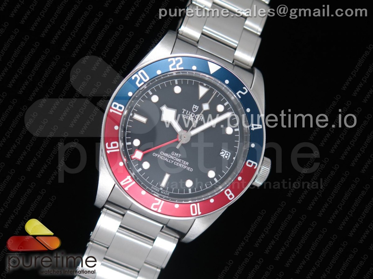 TW공장 튜더 904L 블랙베이 GMT 펩시 스틸 블랙다이얼 펩시인서트 브레이슬릿 Black Bay GMT Pepsi Blue/Red Bezel  SS Bracelet A2836