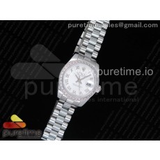 WF공장 롤렉스 데이저스트26 레이디즈 스틸 화이트다이얼 다이아몬드베젤 프레지던트브레이슬릿 Datejust 26 Ladies SS White Dial Diamonds Bezel on SS President Bracelet