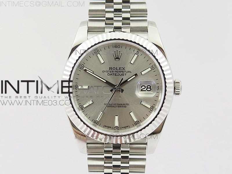 RE공장 V2 롤렉스 데이저스트 41 스틸 실버바다이얼 브레이슬릿 DATEJUST 126334 SS  SILVER DIAL STICK MARKERS ON NEW VERSION JUBILEE BRACELET A3235