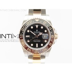 GM공장 롤렉스 GMT마스터2 CHNR 루트비어 콤비 브레이슬릿904 GMT-Master II 126711 CHNR Black/Brown Ceramic SS/RG Bracelet A2836