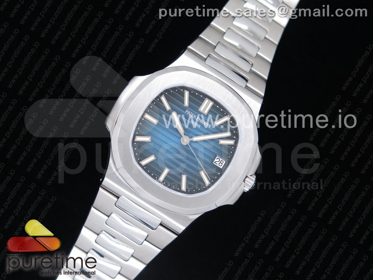 MK공장 V6 파텍필립 노틸러스 점보 5711 스틸 블루다이얼 브레이슬릿 Nautilus Jumbo 5711 Blue Textured Dial on SS Bracelet A324 Clone V6