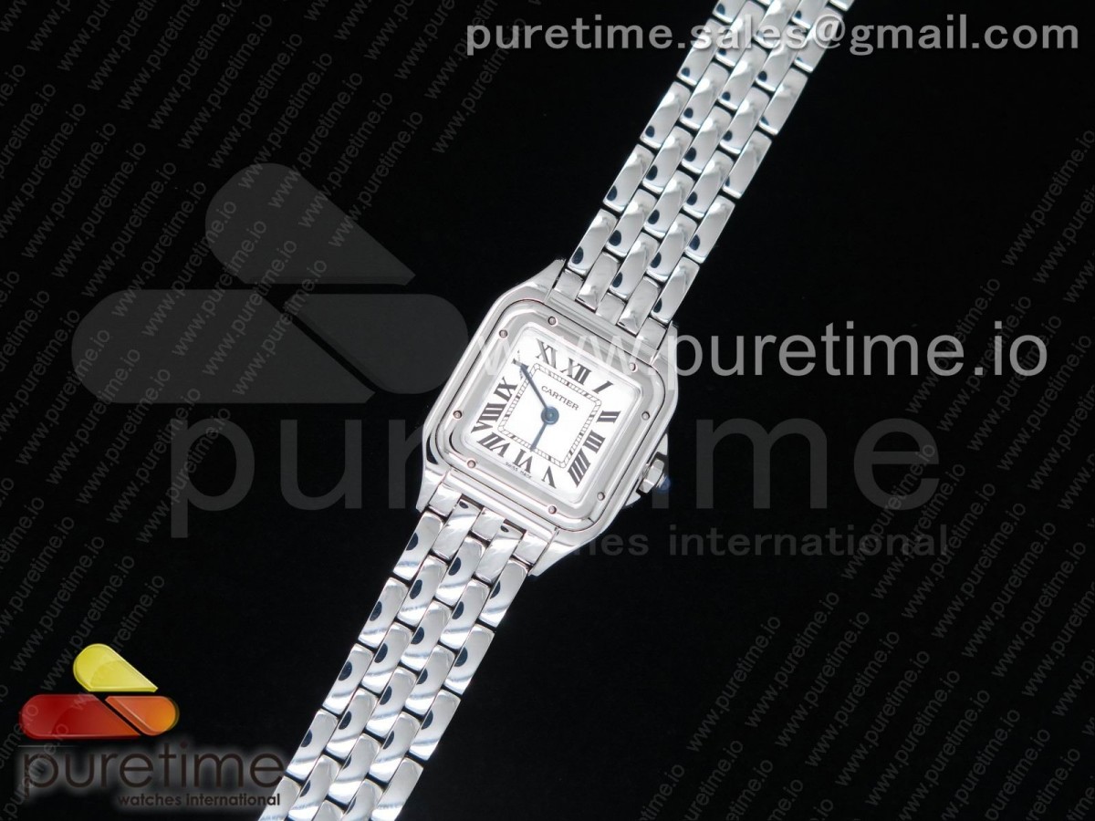 K11공장 까르띠에 팬더 레이디즈 22 스틸 화이트다이얼 브레이슬릿 Panthère Secrete Ladies 22mm SS White Dial on SS Bracelet Ronda Quartz