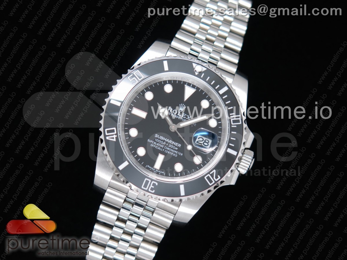 V9공장 롤렉스 서브마리너 블랙 904L 쥬빌레브레이슬릿 Submariner 116610 LV Green Ceramic 904L 1:1 Best Edition on SS Jubilee Bracelet SA3135