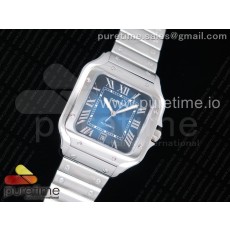 BV공장 까르띠에 산토스 40MM 2018 스틸 블루다이얼 브레이슬릿 Santos de Cartier 40mm 2018 Blue Dial on SS SmartLinks Bracelet MIYOTA 9019