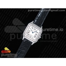 K11공장 까르띠에 팬더 레이디즈 27 스틸 화이트다이얼 다이어베젤 블랙악어스트랩 Panthère Secrete Ladies 27mm SS White Dial Diamonds Bezel on Black Croco Strap Ronda Quartz