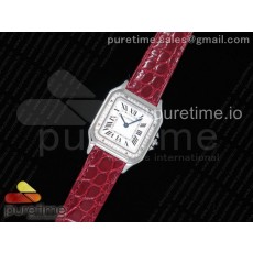 K11공장 까르띠에 팬더 레이디즈 27 스틸 화이트다이얼 다이어베젤 레드악어스트랩 Panthère Secrete Ladies 27mm SS White Dial Diamonds Bezel on Red Croco Strap Ronda Quartz