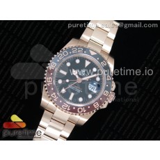 GM공장 롤렉스 GMT마스터2 루트비어 금통 브레이슬릿 904 GMT-Master II 126715 CHNR Black/Brown Ceramic RG Black Dial on RG Bracelet A2836