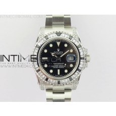 GS공장 롤렉스 서브마리너 바게트다이어베젤 블랙다이얼 SUBMARINER BLACK DIAMOND BEZEL SS BLACK DIAL ON SS BRACELET A2824