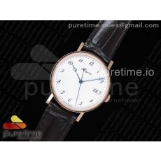 FK공장 V2 브레게 클래식 5177 로즈골드 금통 화이트다이얼 가죽스트랩 Classique Auto 5177 RG White Dial on Brown Leather Strap MIYOTA 9015 V2