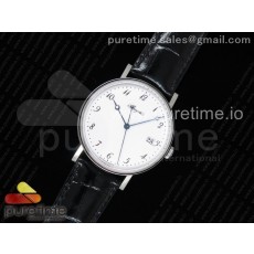 FK공장 브레게 클래식 5177 화이트다이얼 가죽스트랩 Classique Auto 5177 SS White Dial on Black Leather Strap MIYOTA 9015 V2