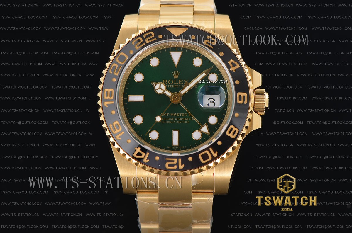 BP공장 롤렉스 GMT마스터2 흑금 그린다이얼 GMT-Master II 116718 Green Dial Full YG A3186