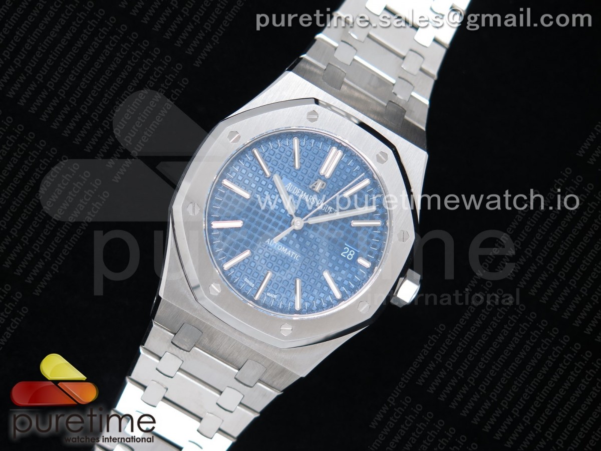 FK공장 오데마피게 로얄오크 15400 블루다이얼 브레이슬릿 Royal Oak 41mm 15400 SS Blue Textured Dial on SS Bracelet A3120