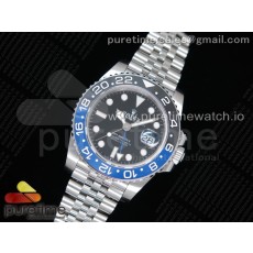 GM공장 롤렉스 GMT마스터2 블루앤블랙 블랙다이얼 쥬빌레브레이슬릿 GMT Master II 126710 BLNR Real Ceramic 904L SS on Bracelet A3285 (Correct Hand Stack)