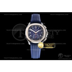 YL공장 파텍필립 아쿠아넛 크로노그래프 5968A 블루다이얼 러버스트랩 Aquanaut Chronograph 5968A SS/RU Blue YLF A7750