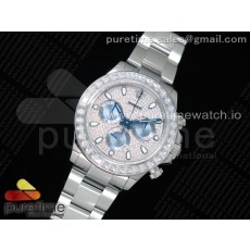 JH공장 데이토나 다이어엔블루다이얼 브레이슬릿 Daytona SS Diamonds/Blue Dial Diamonds Bezel on SS Bracelet A4130