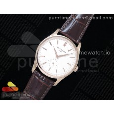 AI공장 파텍필립 칼라트라바 로골 화이트다이얼 가죽스트랩 Calatrava 5196 RG White Dial on Brown Leather Strap A23J