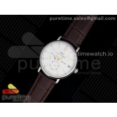 포르토피노 화이트다이얼 가죽스트랩 Portofino Fake Power Reserve SS White Dial on Brown Leather Strap A23J