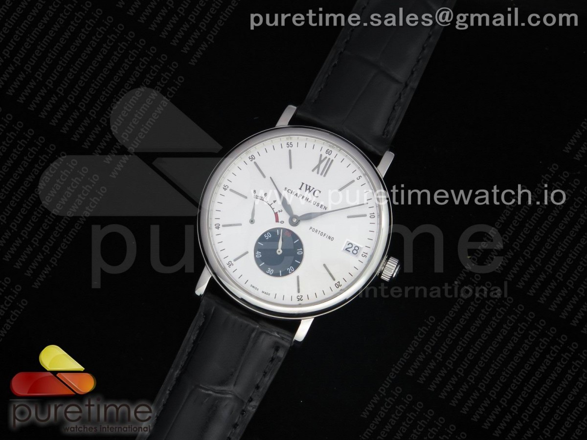 포르토피노 화이트다이얼 가죽스트랩 Portofino Fake Power Reserve SS White/Black Dial on Black Leather Strap A23J