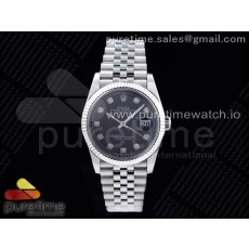 GM공장 롤렉스 데이저스트 36 블랙다이얼 브레이슬릿3235 DateJust 36 SS 126234 904L Steel Black Dial Diamonds Markers on Jubilee Bracelet SA3235