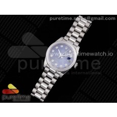 GM공장 롤렉스 데이저스트 31 블루다이얼 브레이슬릿 DateJust 31 Ladies 278289 GMF 316L Steel Blue Dial Diamonds Markers on President Syle Bracelet