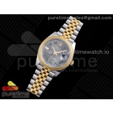 RE공장 롤렉스 데이저스트 41 옐로우골드콤비 슬레이트로만 그레이다이얼 브레이슬릿 New DateJust 41 126334 SS/YG Gray Dial Green Roman Markers on Jubilee Bracelet A3235 Clone