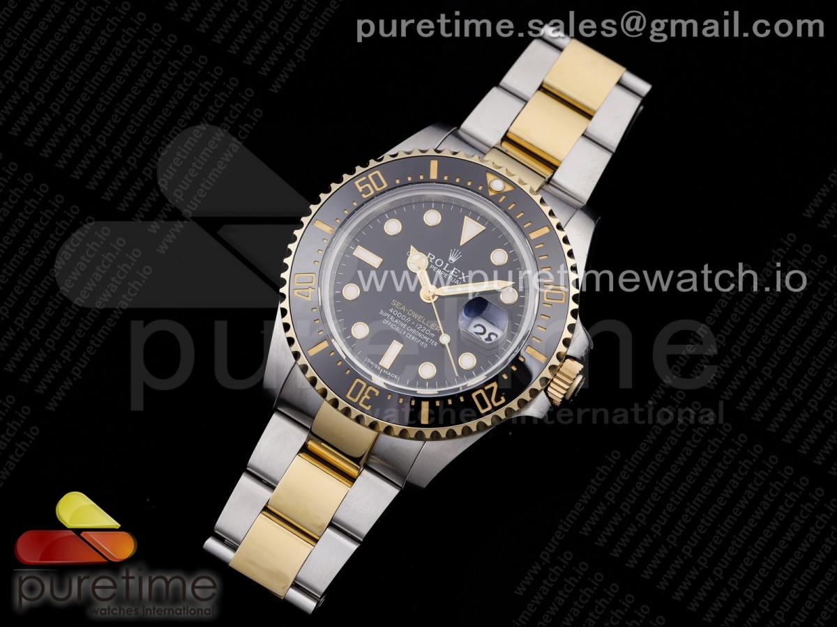 GM공장 V3 롤렉스 씨드웰러 흑콤 3235 Sea-Dweller Two Tone SS/YG 126603 Black Dial on SS/YG Bracelet SA3235 V3