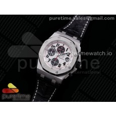 JF공장 V3 로얄오크오프쇼어 화이트다이얼 가죽스트랩 Royal Oak Offshore JF Ultimate Edition ‘Panda’ on Black Leather Strap A7750 V3