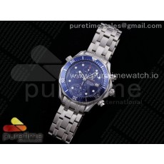 무명공장 오메가 씨마스터 블루다이얼 브레이슬릿 Seamaster Professional 300M Chronograph SS Blue Dial on SS Bracelet A7750