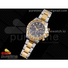 TW공장 롤렉스 데이토나 옐로우골드 콤비 블랙다이얼 4130  Daytona SS/YG TWF YG Bezle Black Dial Diamonds Markers on SS/YG Brcelet A4130