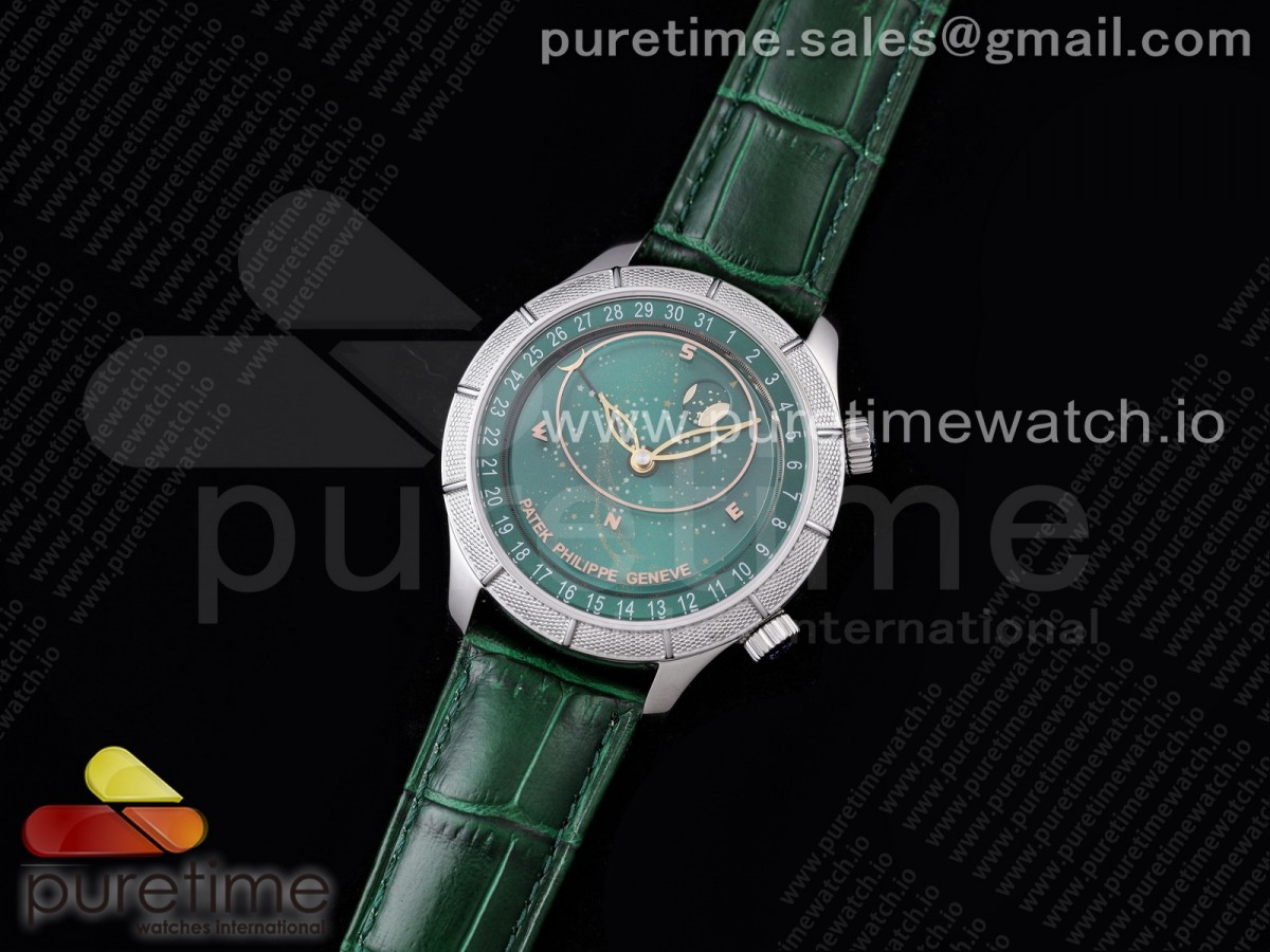 OX공장 6102P 문 그린다이얼 가죽스트랩 Grand Complications 6102P Moon SS OXF Best Edition Green Dial on Green Leather Strap A240